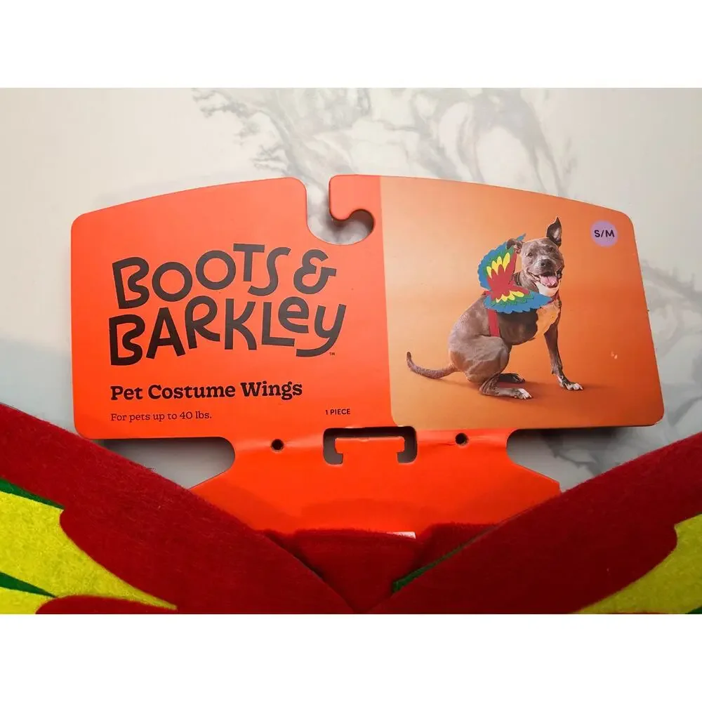 Boots & Barkley Parrot Pet Costume Wings S/M Dog Halloween NWT Colorful